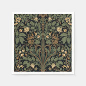 Serviette En Papier William Morris Blackthorn Floral Art Nouveau (Devant)