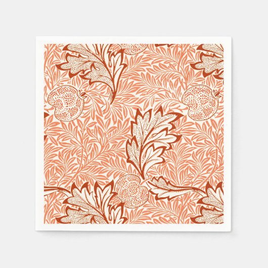 Serviette En Papier William Morris Botanical Apple Design (Devant)