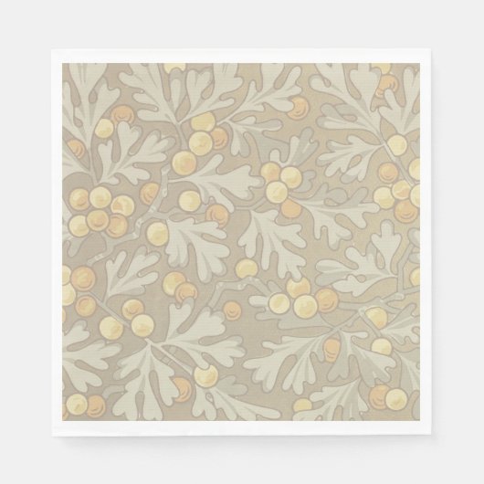 Serviette En Papier William Morris Chêne et papier d'maïs (Devant)