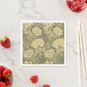 Serviette En Papier William Morris Chrysanthemum Fleur d'âge (En situation)
