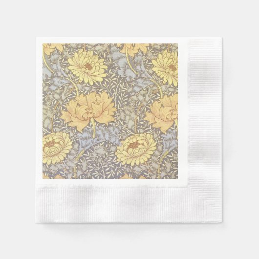 Serviette En Papier William Morris Chrysanthemum Fleurs maman (Devant)