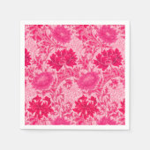 Serviette En Papier William Morris Chrysanthemums, Fuchsia Pink (Devant)