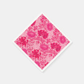 Serviette En Papier William Morris Chrysanthemums, Fuchsia Pink (Coin)