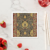 Serviette En Papier William Morris Classique Tapis Art Design d'impres (En situation)