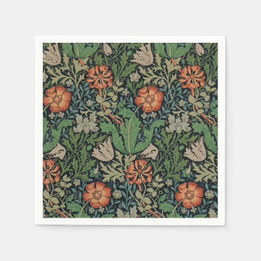 Serviette En Papier William Morris Compton Fond d'écran classique (Devant)
