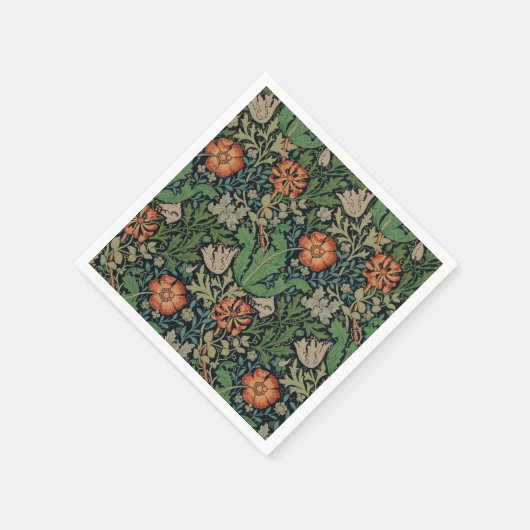 Serviette En Papier William Morris Compton Fond d'écran classique (Coin)