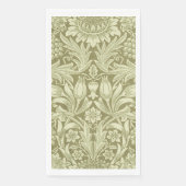 Serviette En Papier William Morris Fleur verte tournesol (Devant)