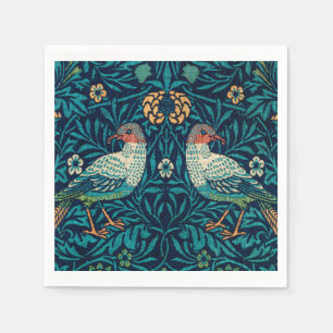 Serviette En Papier William Morris - Fleurs et oiseaux vintage