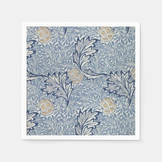 Serviette En Papier William Morris Flower Floral Design (Devant)