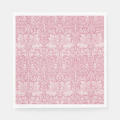 Serviette En Papier William Morris Forêt de lapin Folid Rose (Devant)