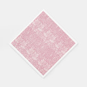 Serviette En Papier William Morris Forêt de lapin Folid Rose (Coin)