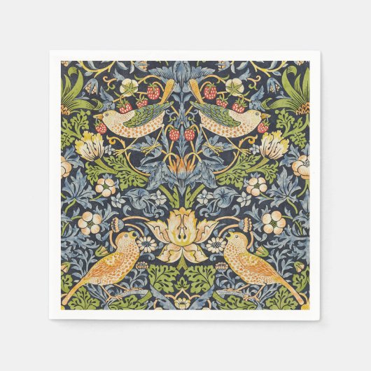 Serviette En Papier William Morris - Fraise Thief Motif Floral (Devant)
