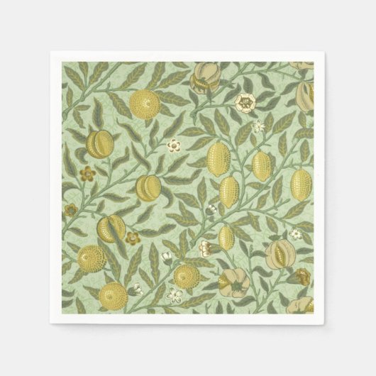 Serviette En Papier William Morris Fruit Design (Devant)
