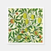 Serviette En Papier William Morris Fruit exotique, Citron jaune (Devant)