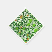 Serviette En Papier William Morris Fruit exotique, Vert citron vert (Coin)