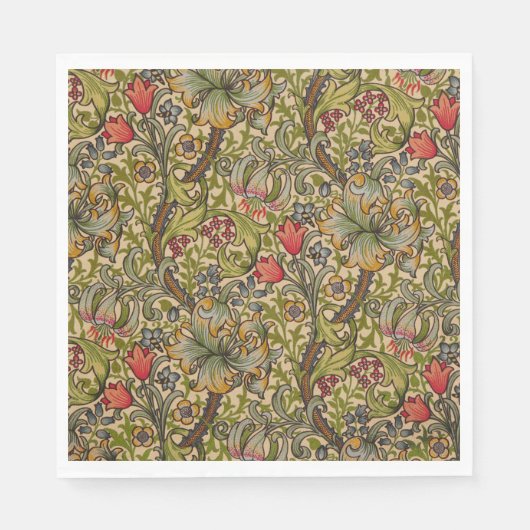 Serviette En Papier William Morris Golden Lily (Devant)