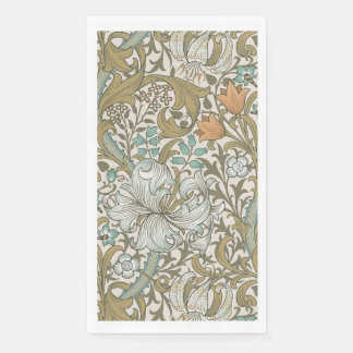 Serviette En Papier William Morris Golden Lily Blue Gold Classic