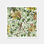 Serviette En Papier William Morris - Honeysuckie vert et jaune (Devant)