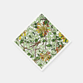 Serviette En Papier William Morris - Honeysuckie vert et jaune (Coin)