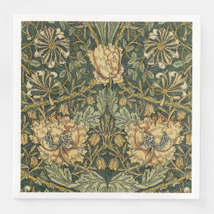Serviette En Papier William Morris Honeysuckle Vert Floral