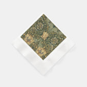 Serviette En Papier William Morris Honeysuckle Vert Floral (Coin)