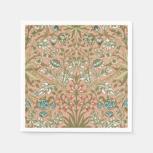 Serviette En Papier William Morris Hyacinth Flower Rose Art (Devant)