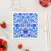 Serviette En Papier William Morris Hyacinth Imprimer, Cobalt bleu et b (En situation)