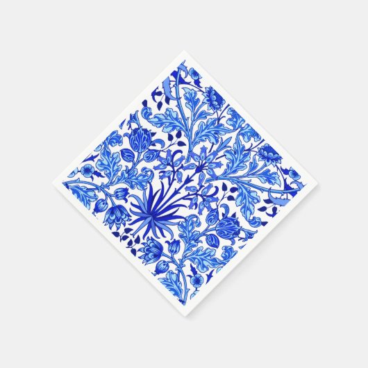 Serviette En Papier William Morris Hyacinth Imprimer, Cobalt bleu et b (Coin)