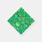 Serviette En Papier William Morris Hyacinth Imprimer, Emerald Green (Coin)