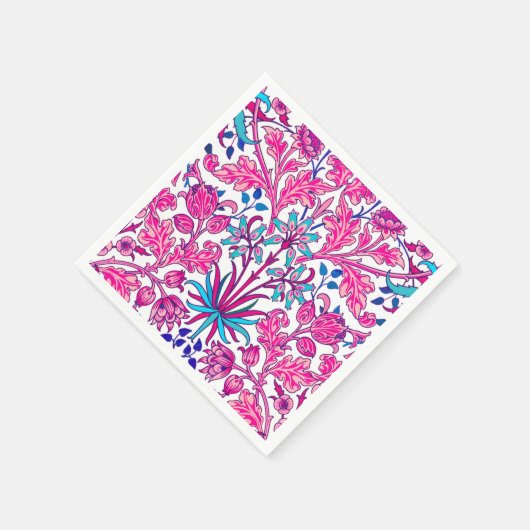 Serviette En Papier William Morris Hyacinth Imprimer, rose Fuchsia (Coin)