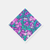 Serviette En Papier William Morris Irises, Améthyste Violet (Coin)