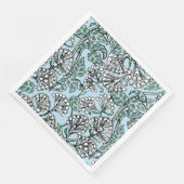 Serviette En Papier William Morris Jasmine et Motif Feuille (Coin)