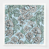 Serviette En Papier William Morris Jasmine et Motif Feuille (Devant)