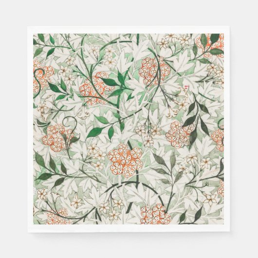 Serviette En Papier William Morris Jasmine Garden Flower Classic (Devant)