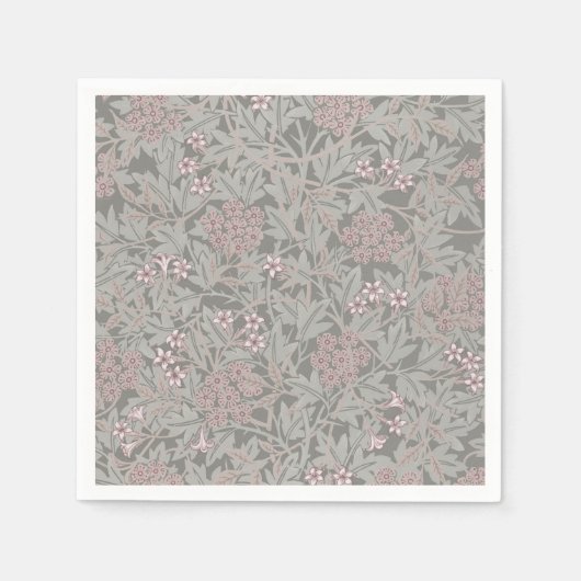 Serviette En Papier William Morris Jasmine Motif de fleurs (Devant)