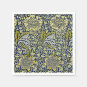 Serviette En Papier William Morris Kennet Fond d'écran Floral Bleu (Devant)