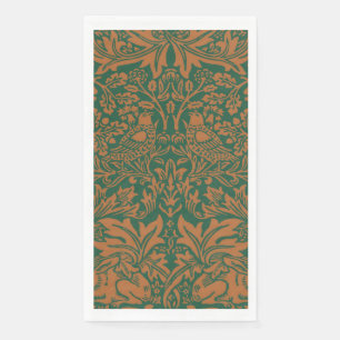 Serviette En Papier William Morris Lapin Frère Ambre Noir Motif