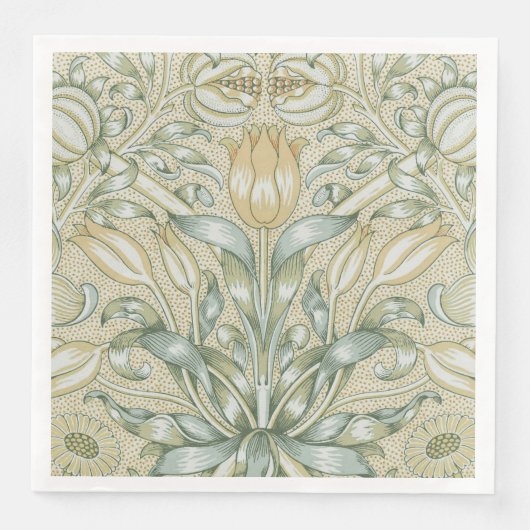 Serviette En Papier William Morris Lily et de la grenade classique (Devant)