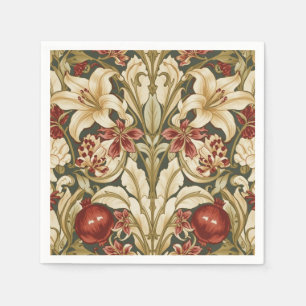 Serviette En Papier William Morris Lily et Grenade motif floral