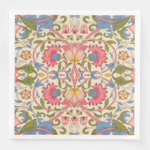 Serviette En Papier William Morris Lodden Motif Floral Pastel