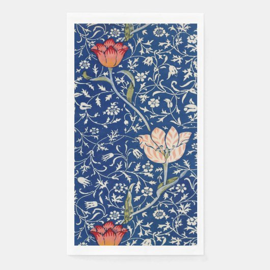 Serviette En Papier William Morris Medway Floral bleu (Devant)