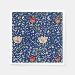 Serviette En Papier William Morris Medway Tulipe Bleue Florale Art