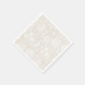 Serviette En Papier William Morris Motif Floral à Sepia (Coin)