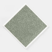 Serviette En Papier William Morris Motif Saule Antique Vert Sauge (Coin)