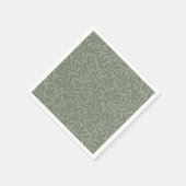Serviette En Papier William Morris Motif Saule Antique Vert Sauge (Coin)