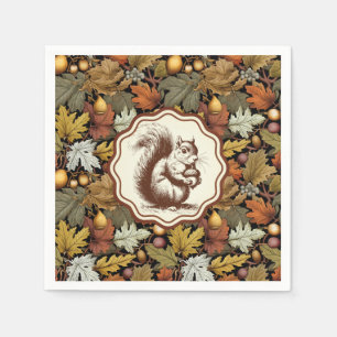 Serviette En Papier William Morris part d'automne avec Squirrel Retro