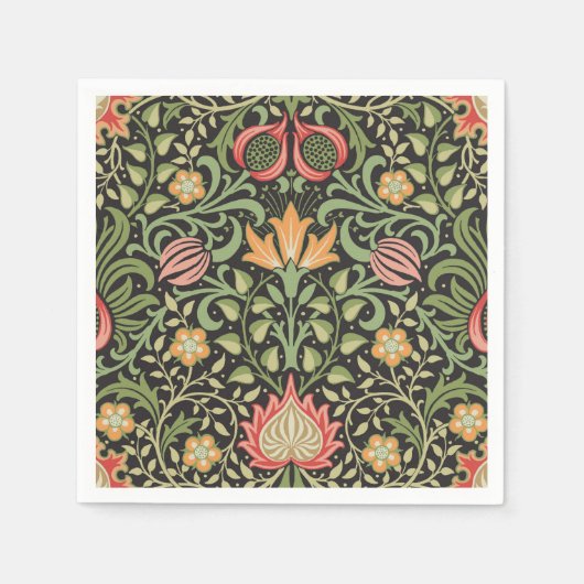 Serviette En Papier William Morris Persian Floral Antique (Devant)