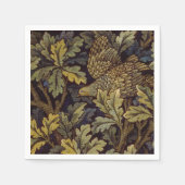 Serviette En Papier William Morris - Pheasant Bird Tree Botanical (Devant)