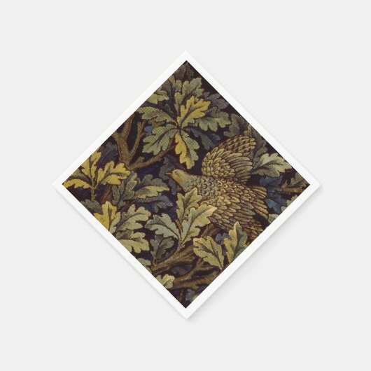Serviette En Papier William Morris - Pheasant Bird Tree Botanical (Coin)