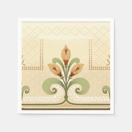 Serviette En Papier William Morris Row of Lilies (Devant)